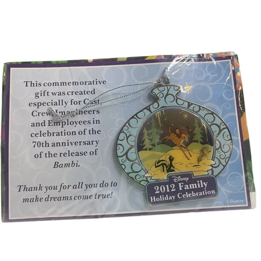 Disney Family Holiday Celebration 2012 CHRISTMAS ORNAMENT Bambi CAST EXCLUSIVE!